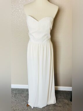 Ceremony by Joanna August Ivory strapless dress Size 12 or 4